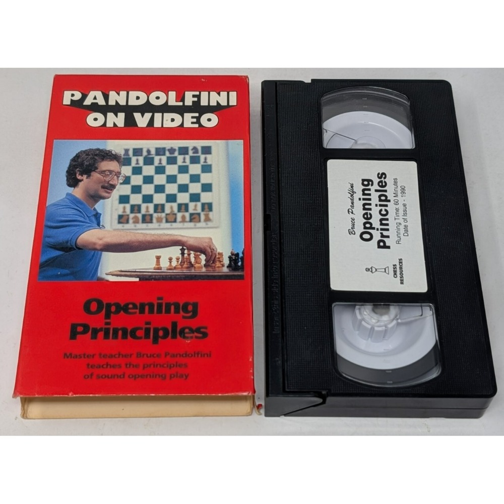 Bruce Pandolfini Chess Teaching Video VHS Cassette Tape Guide Opening Principles